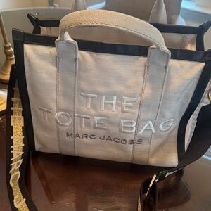 Marc Jacobs Cream and Black Tote Bag